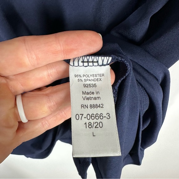 Woman Within Navy Blue Short Sleeve Top Plus Size 18/20 - Picture 4 of 5